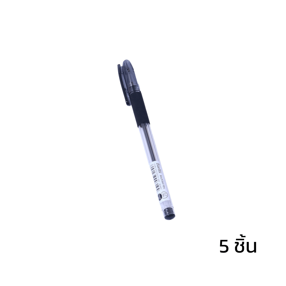 ปากกาลูกลื่น DELI BG6001-BK-05 สีดำ 5แท่ง